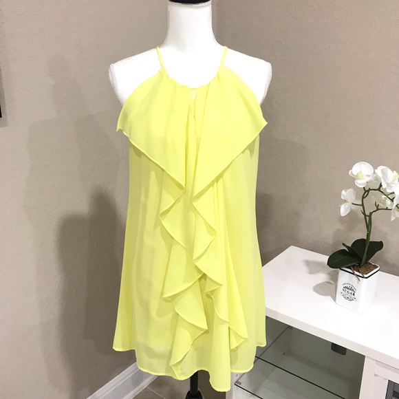 Yellow Ruffle Dress - Picture 1 of 4